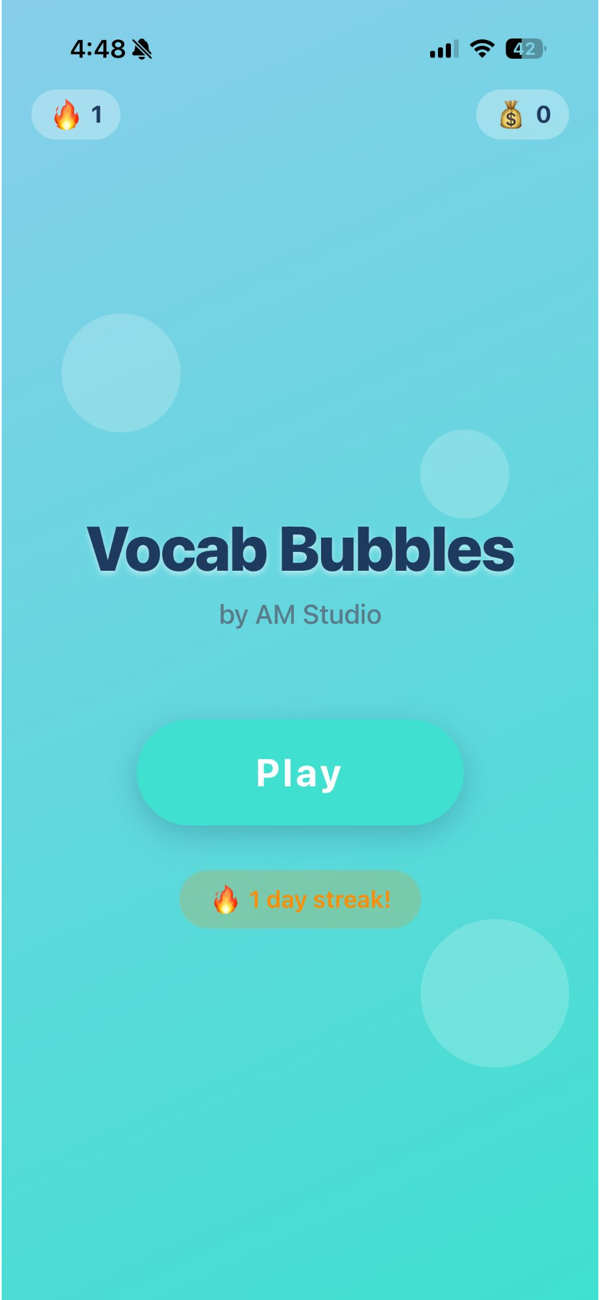 Vocab Bubbles screenshot 1